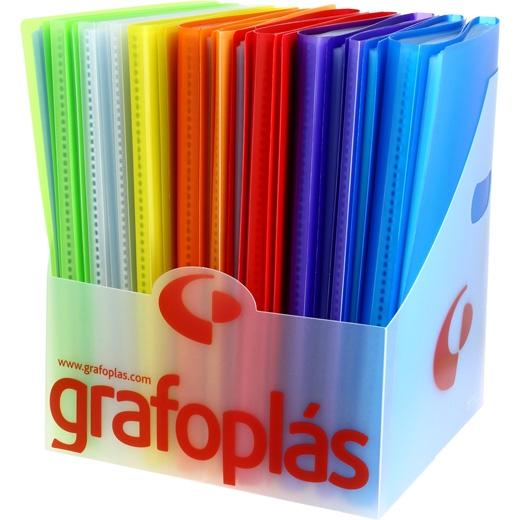 CARPETA FUNDAS (TARIFARIO) GRAFOPLAS PP FLEXIBLE POLIPLAS TRANS. Fº EXPOSITOR de 20
(3 de 10 - 6 de 20 - 5 de 30 - 3 de 40 - 3 de 50)