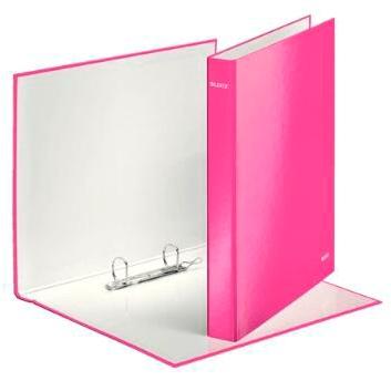CARPETA de ANILLAS LEITZ WOW A4 180º 2 an.MIXTAS 25mm FUCSIA