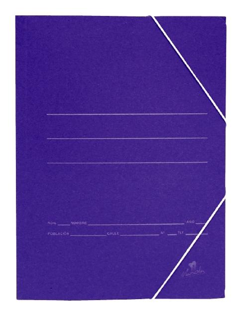 CARPETA de GOMAS y BOLSA CARTON Fº AZUL