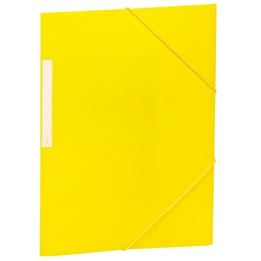 CARPETA de GOMAS y SOLAPAS CARCHIVO PP OPACO Fº  con ETIQUETA AMARILLO