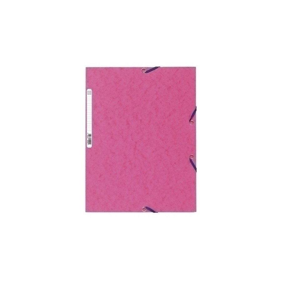 CARPETA de GOMAS y SOLAPAS EXACOMPTA SKANDI CARTULINA A4 400g con ETIQUETA ROSA VIEJO