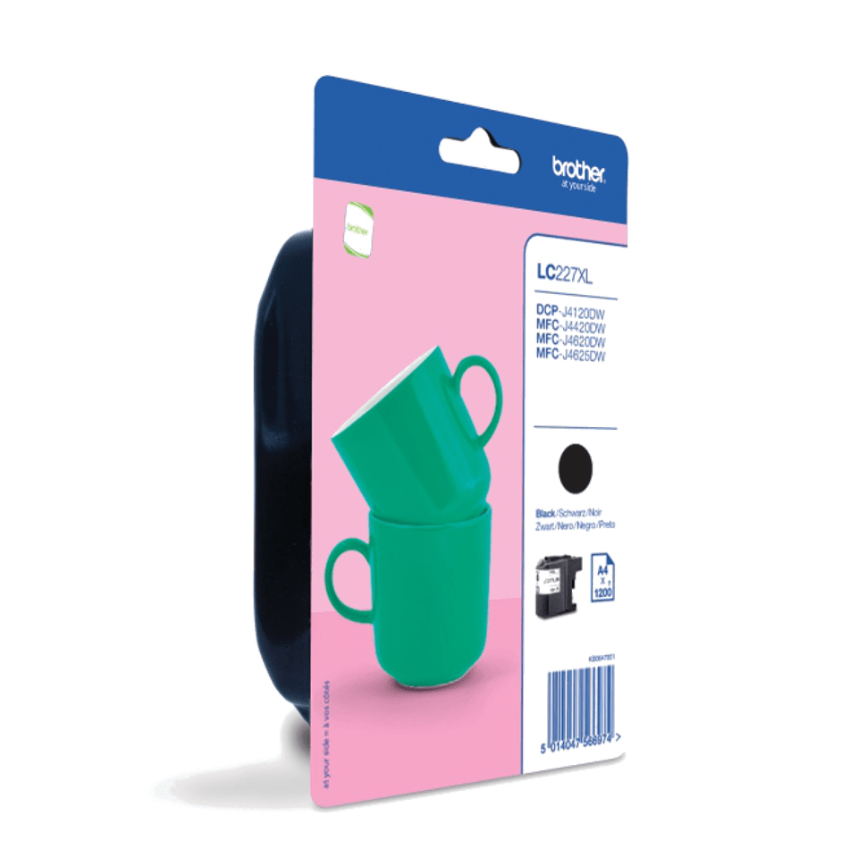 CARTUCHO INKJET BROTHER LC-227XLBKBP NEGRO DCPJ4120DW, MFCJ4420DW/MFCJ4620DW (1.200 PAG.)