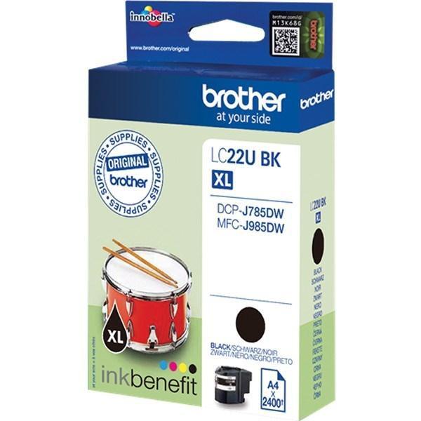 CARTUCHO INKJET BROTHER LC22UBK NEGRO DCPJ785DW (2.400 PAG.)