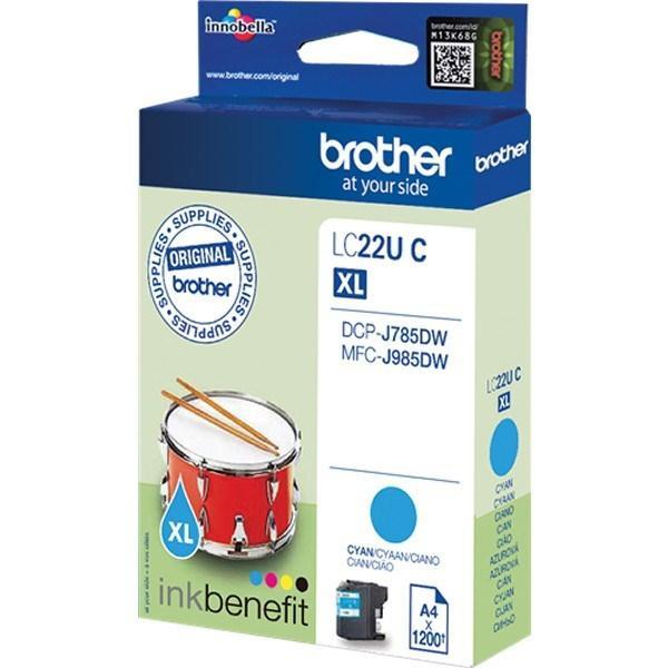 CARTUCHO INKJET BROTHER LC22UC CIAN DCPJ785DW (1.200 PAG.)