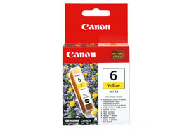 CARTUCHO INKJET CANON BCI-6Y BJ-S800/S820/S900, i990/99XX, PIXMA IP4000/iP5000/iP6000/iP8500/MP750/MP760/MP788 AMARILLO 280 PÁG. (4708A002)