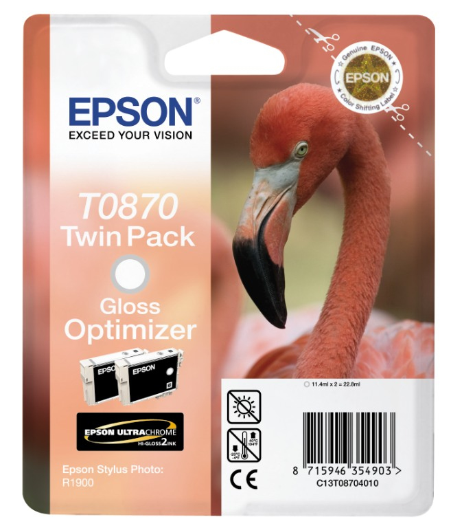 CARTUCHO INKJET EPSON OPTIMIZADOR PACK 2 T087040 STYLUS PHOTO R1900