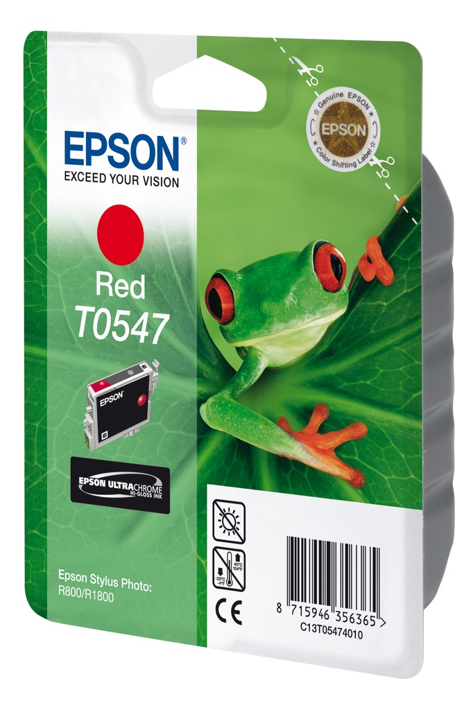 CARTUCHO INKJET EPSON T054740 STYLUS PHOTO R800/1800 ROJO 400 PÁG.
