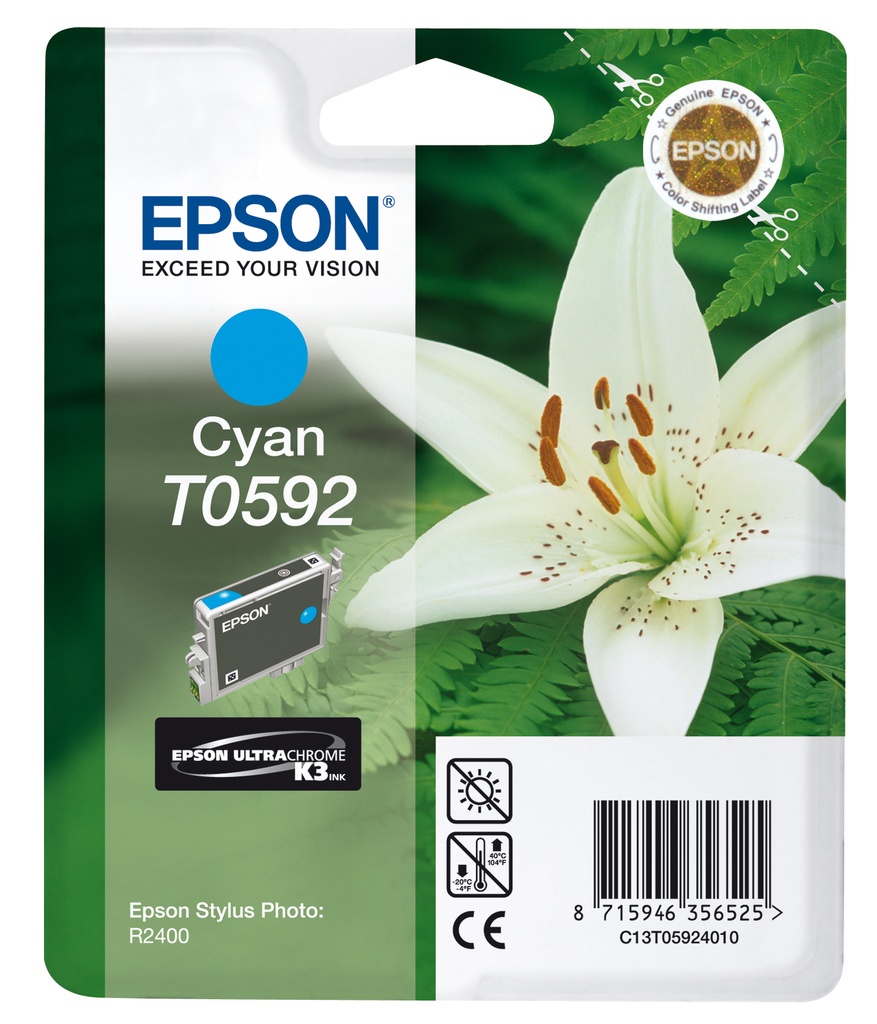 CARTUCHO INKJET EPSON T059240 STYLUS PHOTO R2400 CIAN