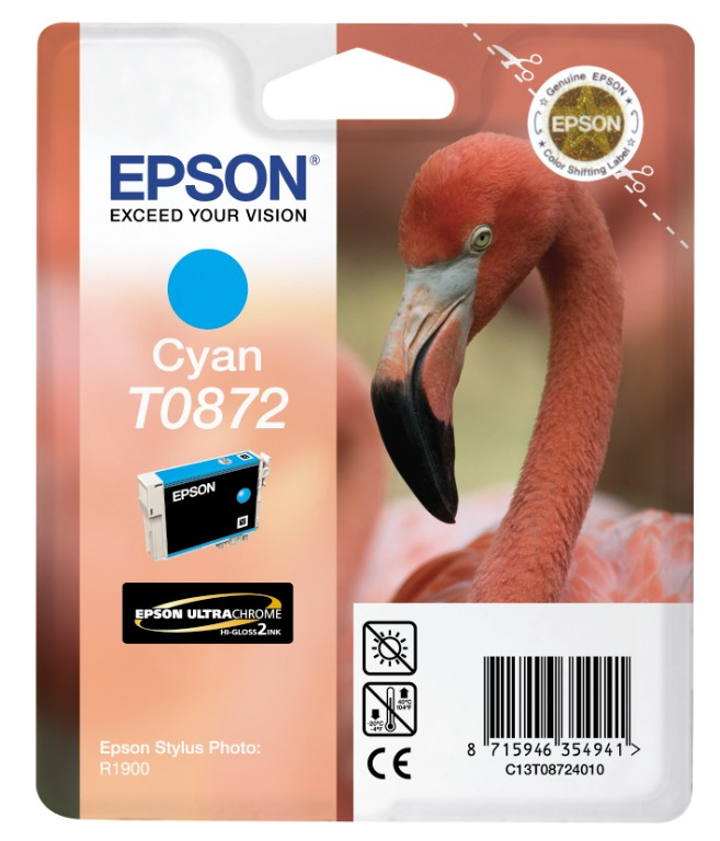 CARTUCHO INKJET EPSON T087240 STYLUS PHOTO R1900 CIAN