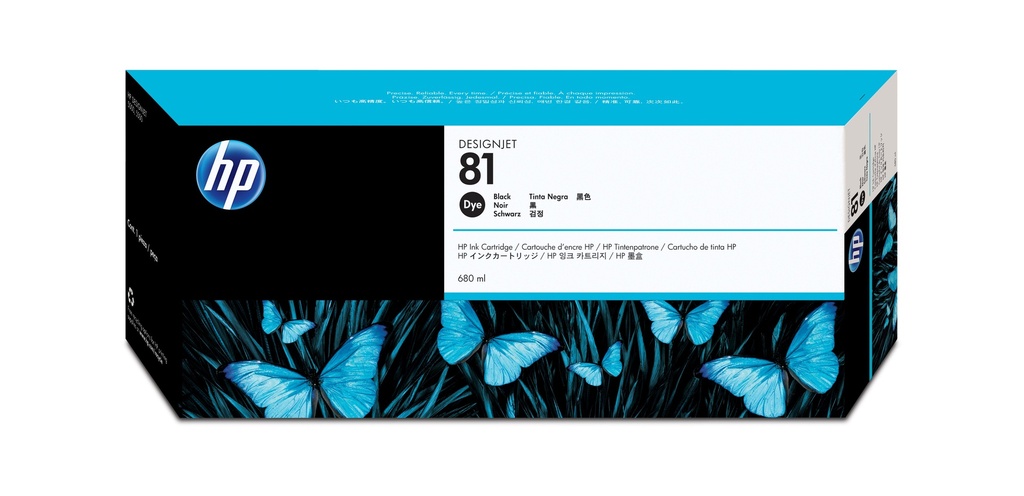 CARTUCHO INKJET HP C4930A Nº81 DESIGNJET/5000/5000PS/5500/5500PS NEGRO 680 ML