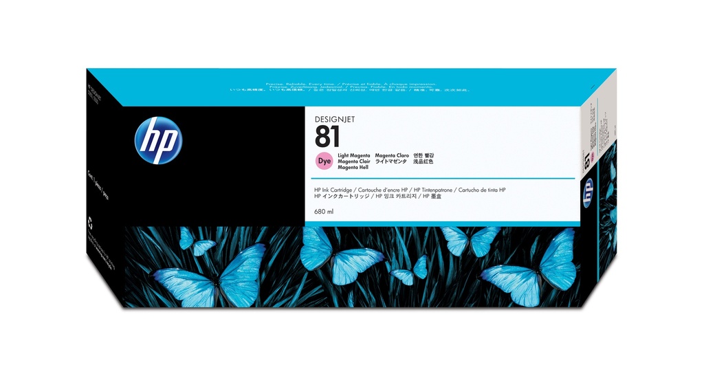 CARTUCHO INKJET HP C4935A Nº81  DESGINGJET/5000/5000PS/5500/5500PS MAGENTA CLARO 680 ML