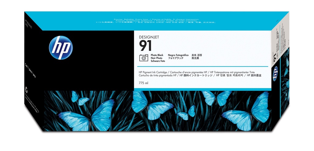 CARTUCHO INKJET HP C9465A Nº91 DESIGNJET Z6100 NEGRO PHOTO 775ML