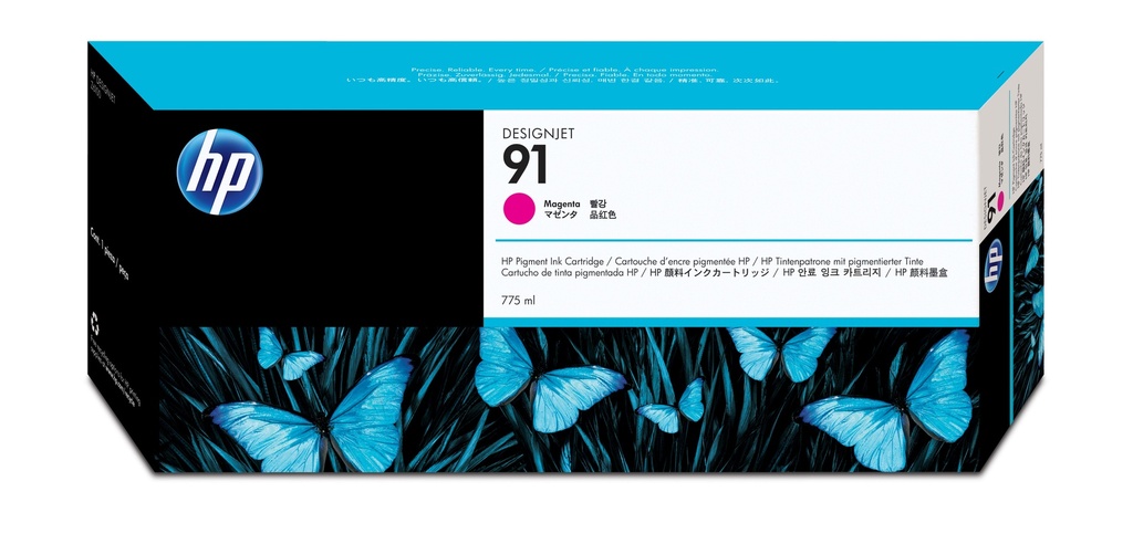 CARTUCHO INKJET HP C9468A Nº91 DESIGNJET Z6100 MAGENTA 775ML