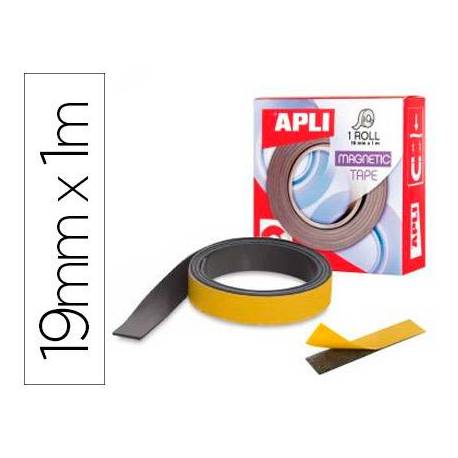 CINTA ADHESIVA APLI MAGNETICA rollo 1m x 19mm