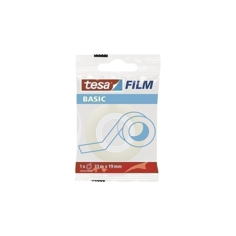 CINTA ADHESIVA TESA BASIC TRANSPARENT rollo 33x15 TORRE de 10