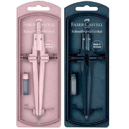 COMPAS FABER-CASTELL STREAM AJUSTE RAPIDO SURTIDOS (3 col.)