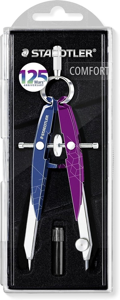 COMPAS STAEDTLER MARS 556 COMFORT 125 ANIVERSARIO AZUL/LILA