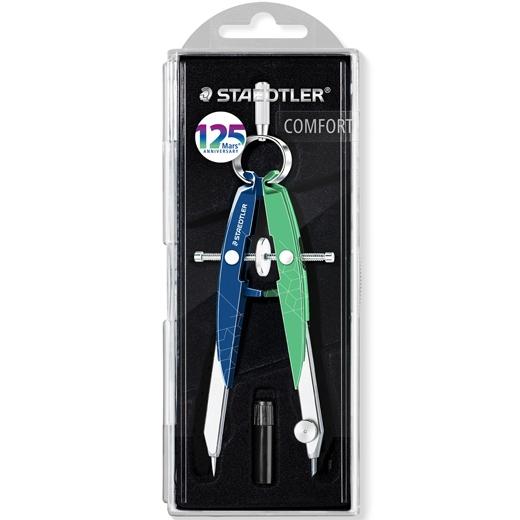 COMPAS STAEDTLER MARS 556 COMFORT 125 ANIVERSARIO AZUL/VERDE