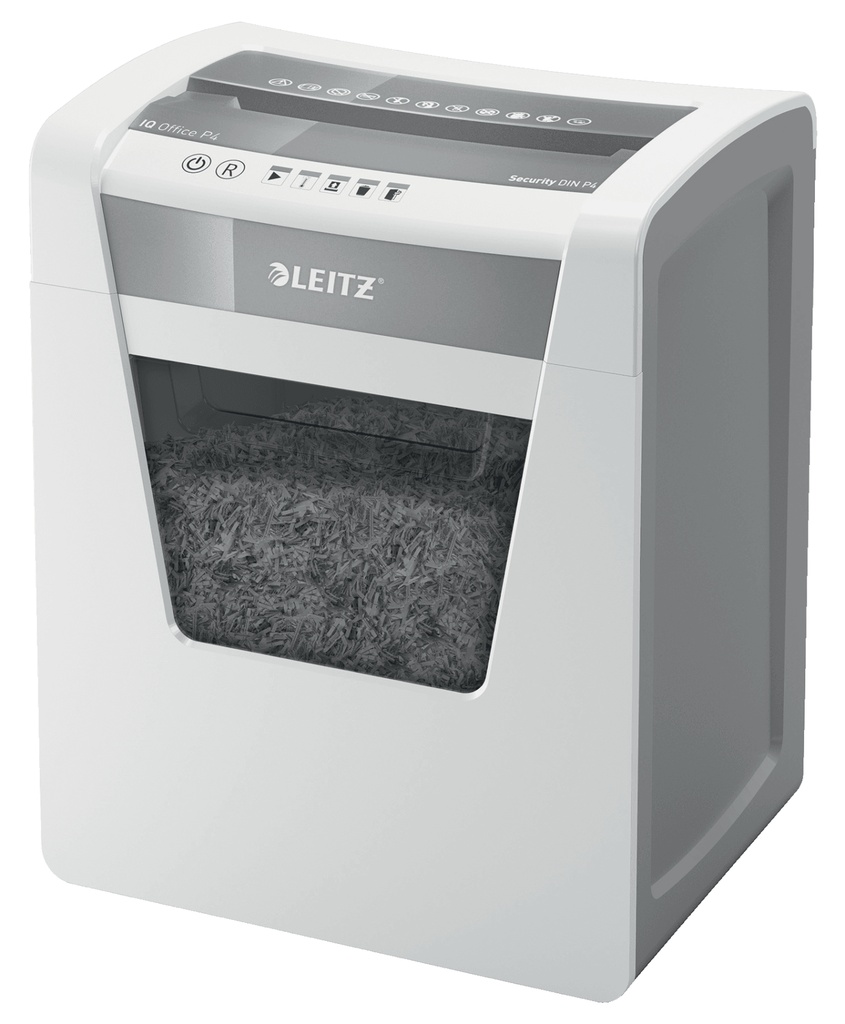DESTRUCTORA LEITZ IQ OFFICE P4 (15h CONFETI)
Nv.seg.4 - particula 4x40mm dep.23L
