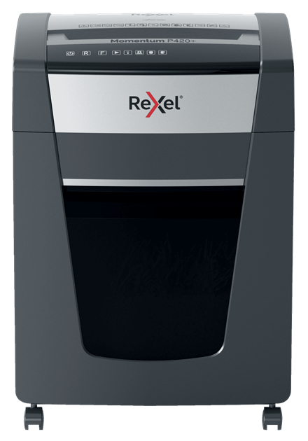 DESTRUCTORA REXEL MOMENTUM EXTRA P420+ (20h PARTIC.)
Nv.seg.4 - tira 4X35 mm; dep.30L
