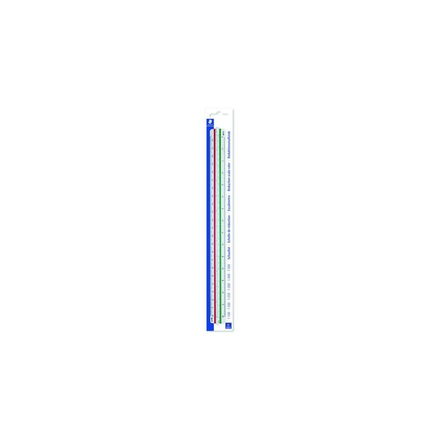 ESCALIMETRO STAEDTLER 30 CTM. (Escalas  1:20, 1:25, 1:50, 1:75, 1:100, 1:125)