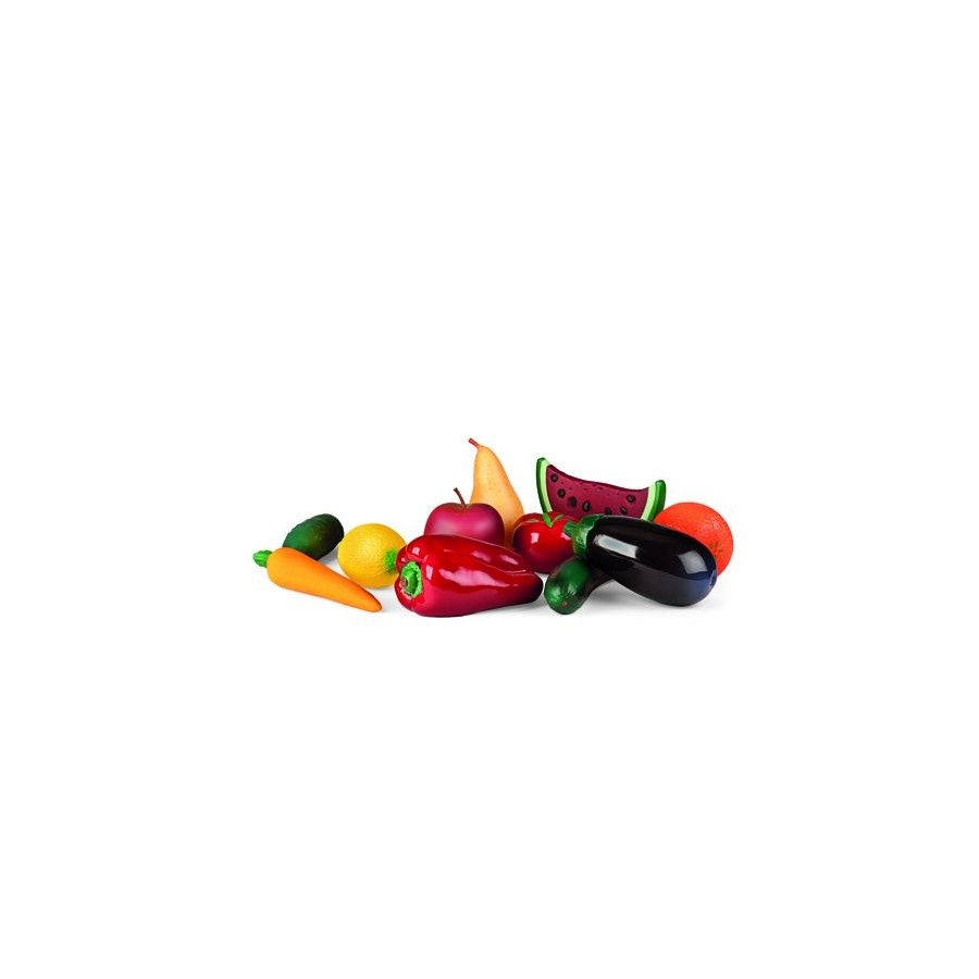 ESTUCHE MINILAND 36 PIEZAS DE COMIDA SURTIDA (frutas, hortalizas,
y frutos secos)