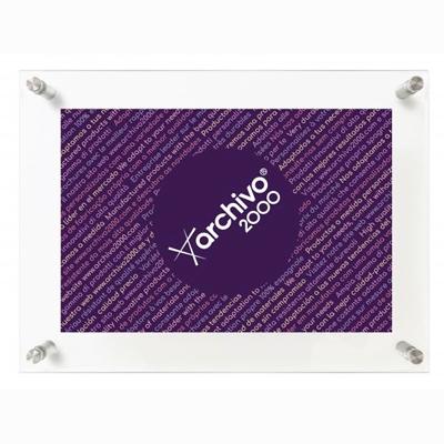 EXPOSITOR MULTIUSOS MURAL A.2000 GREEN DISPLAY A4 VERTICAL/HORIZONTAL PREMIUM CRISTAL CON EMBELLECEDORES
