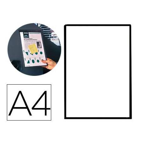 FUNDA TARIFOLD MAGNETICAS A4 CON APERTURA SUPERIOR NEGRA  PAQUETE DE 5