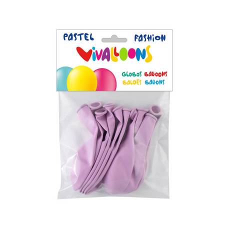 GLOBO VIVALLOONS LIGHT PASTEL LILA CLARO BOLSA DE 10