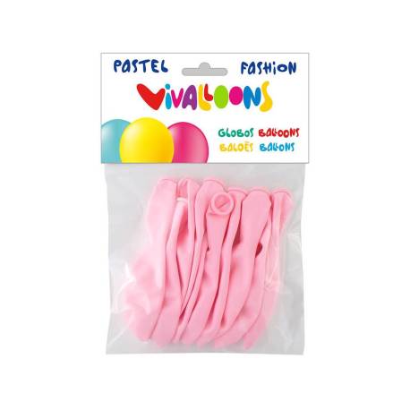GLOBO VIVALLOONS LIGHT PASTEL ROSA CLARO BOLSA DE 10