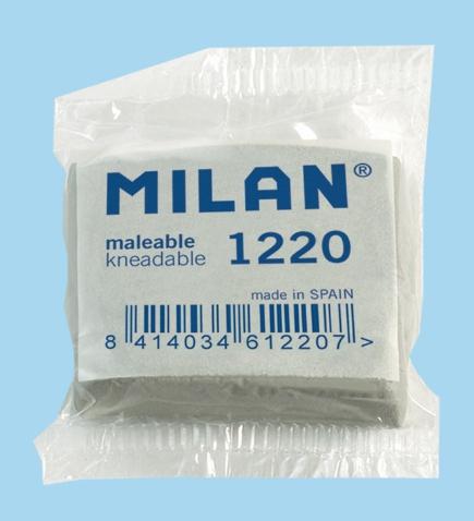 GOMA de BORRAR MILAN MALEABLE 1220 para CARBONCILLO BLISTER