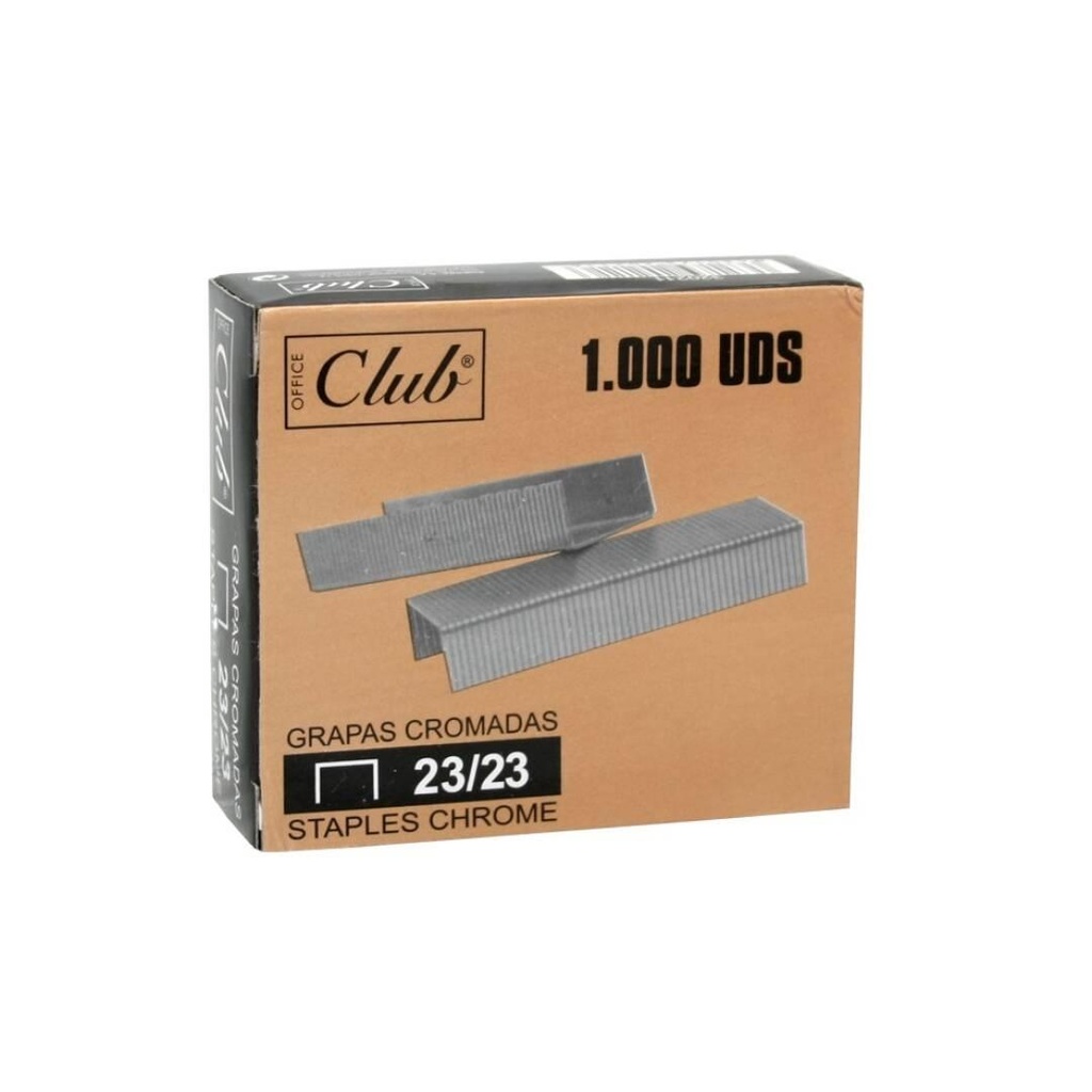 GRAPAS OFFICE GRUESOS 23/23 GALVANIZADAS caja de 1000