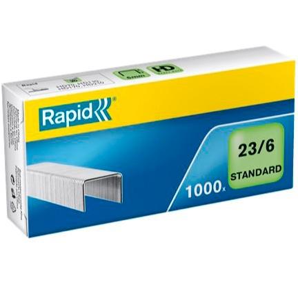 GRAPAS RAPID STANDARD 23/6 mm. GALVANIZADAS caja de 1000