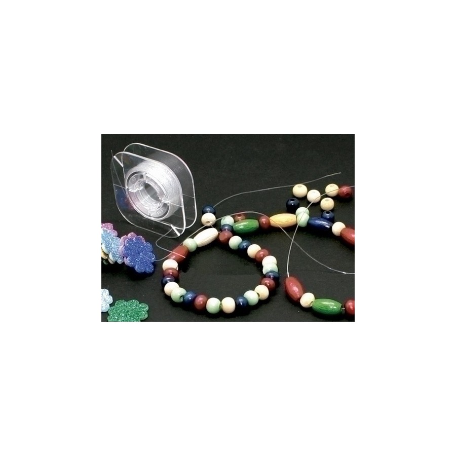HILO ELASTICO TRANSPARENTE NIEFENVER PACK de 4 CARRETES (para realizar pulseras, collares, etc…)