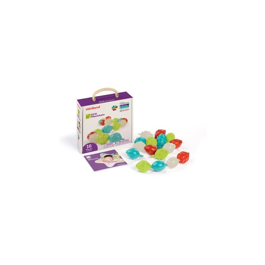 JUEGO EDUCAT.MINILAND ECO MAXICHAIN  16 PCS (18-36 MESES)