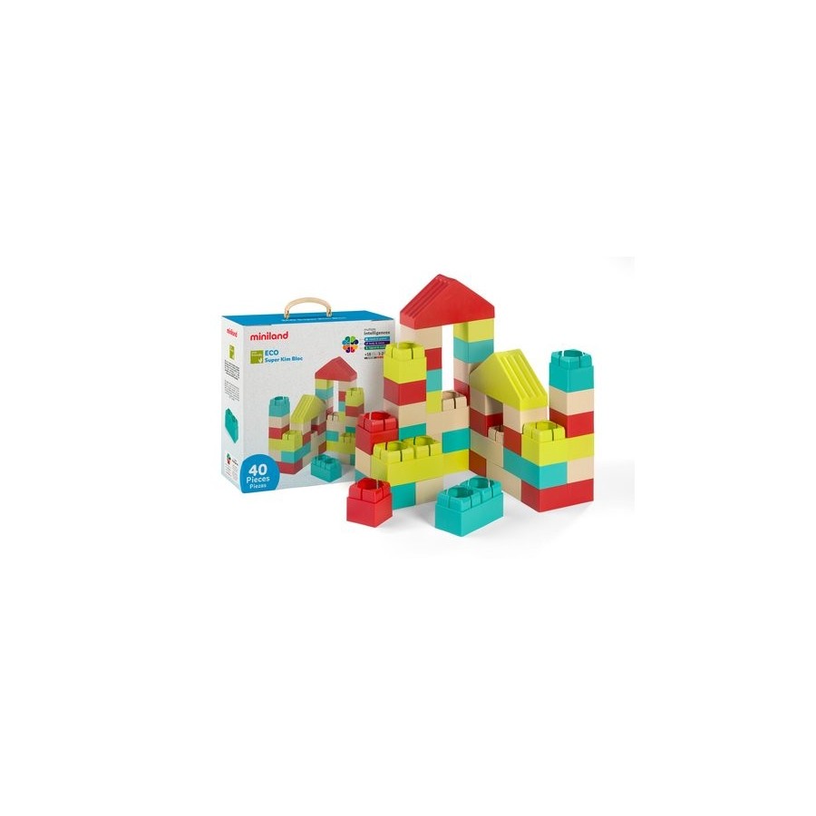 JUEGO EDUCAT.MINILAND ECO SUPER KIM BLOC 40 PCS (18 MESES)