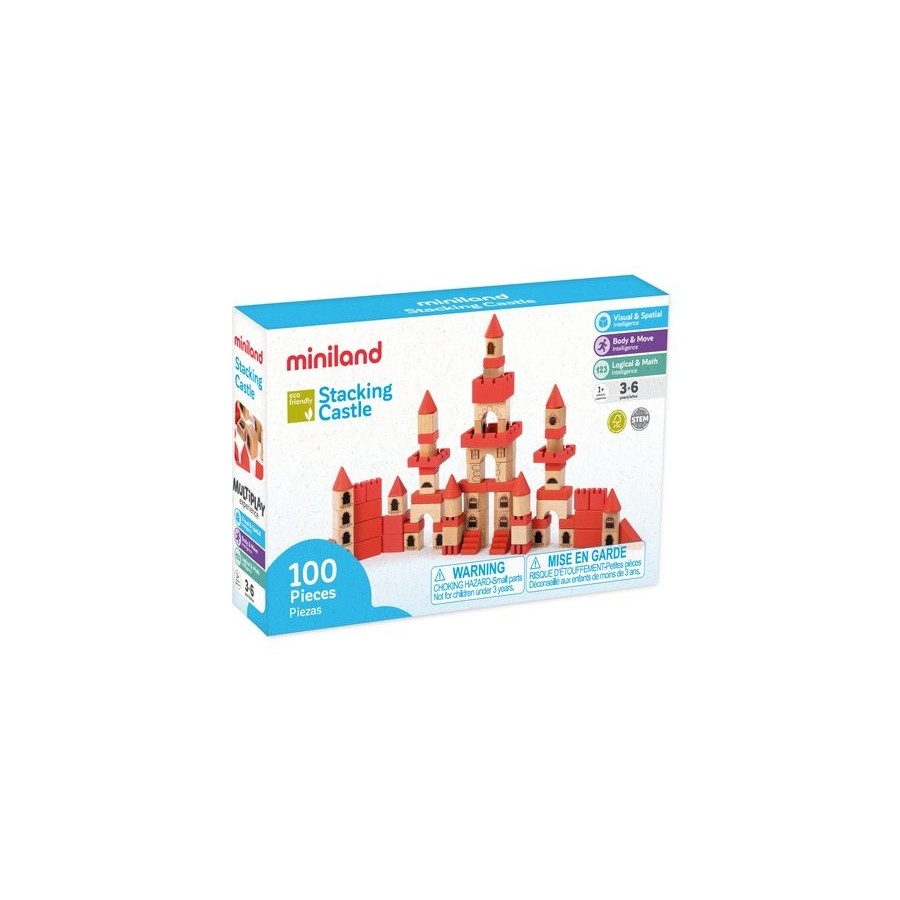 JUEGO EDUCAT.MINILAND STACKING CASTLE 100 pz.  (3-6 AÑOS)