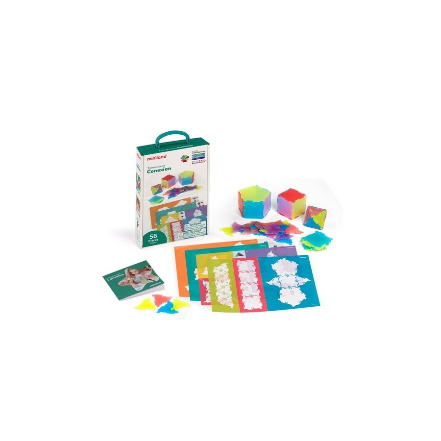 JUEGO EDUCAT.MINILAND TRANSLUCENT CONEXION 56 pz (5-7 AÑOS)