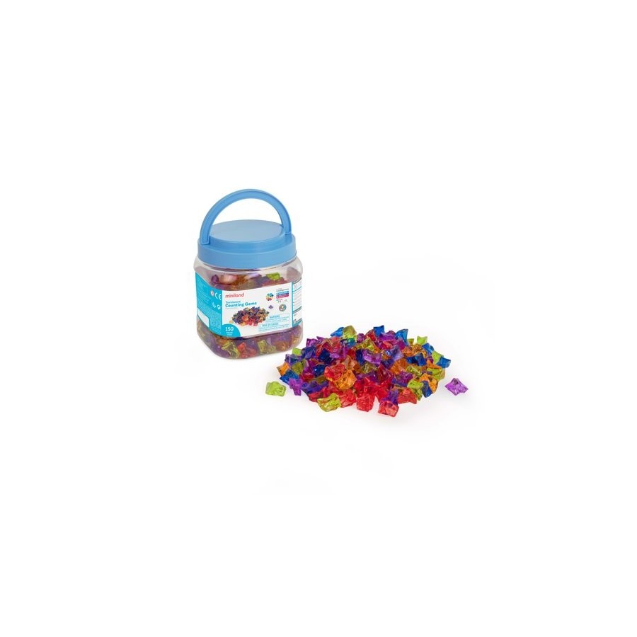 JUEGO EDUCAT.MINILAND TRANSLUCENT PIEDRAS 150 pz.  (3-6 AÑOS)