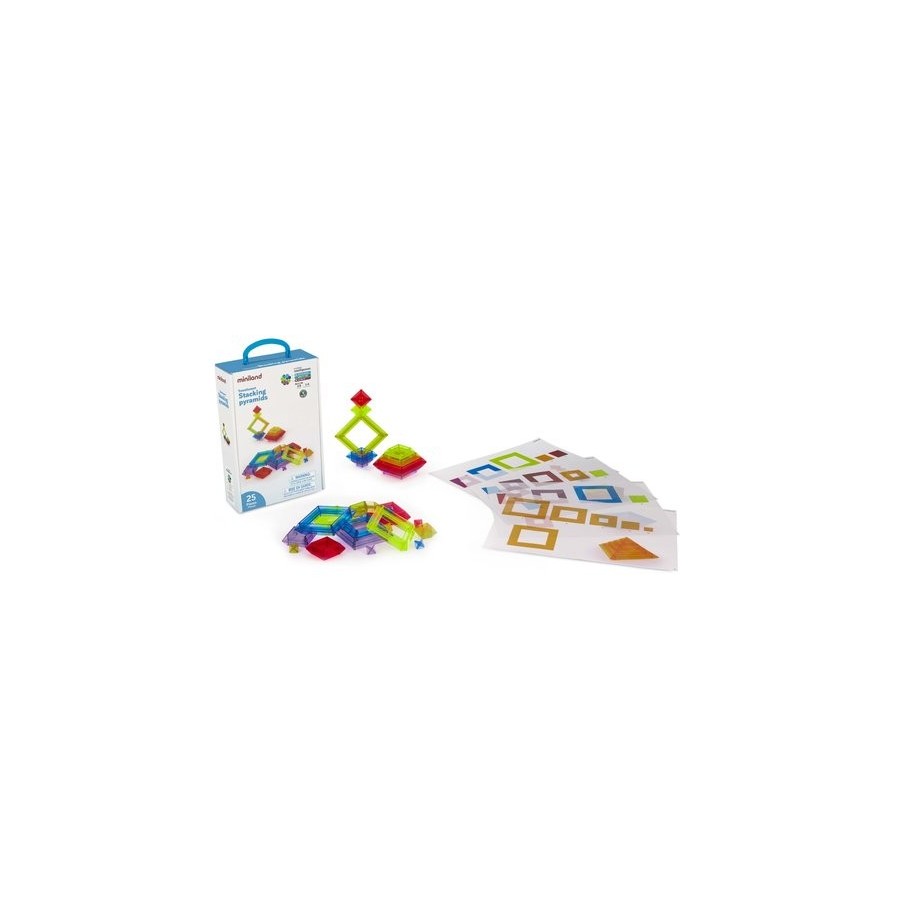 JUEGO EDUCAT.MINILAND TRANSLUCENT PIRAMIDE APILABLE  (3-6 AÑOS)