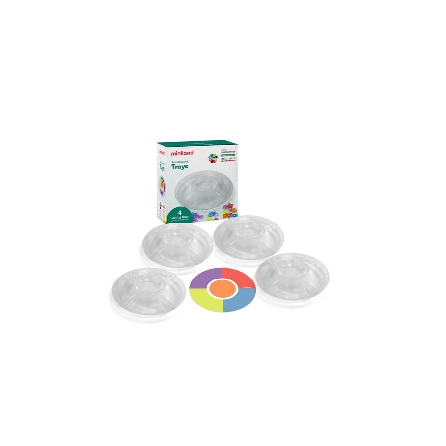 JUEGO EDUCAT.MINILAND TRANSLUCENT TRAYS (2-6 AÑOS)