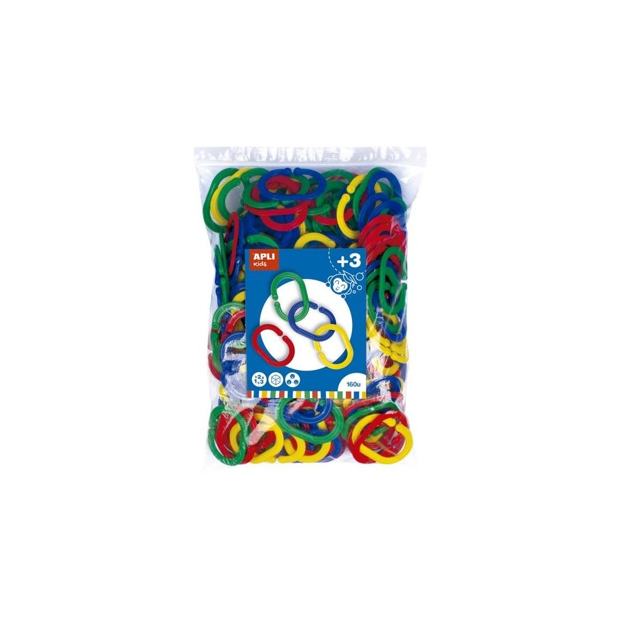 JUEGO EDUCATIVO APLI KIDS ANILLAS ENGARZABLES BOLSA DE 160 UD.