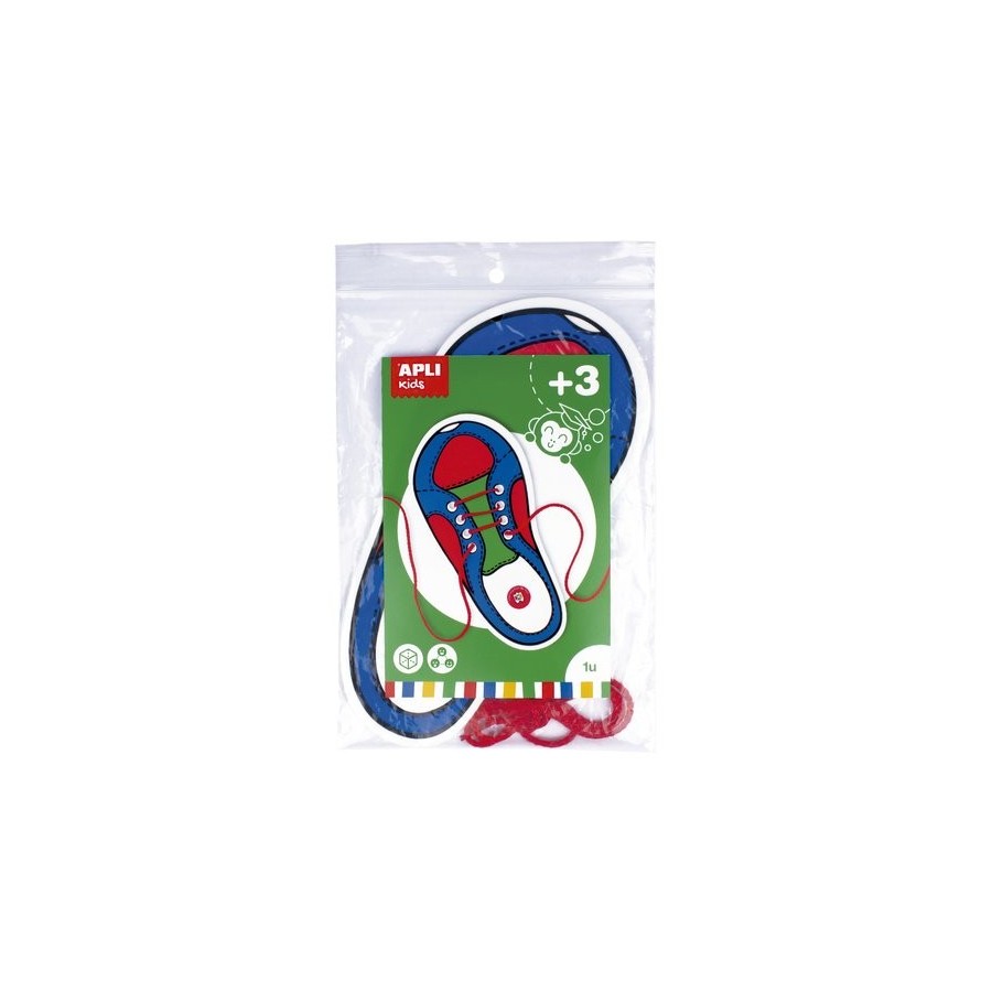JUEGO EDUCATIVO APLI KIDS ATA ZAPATOS CORDON ROJO BOLSA DE 1 UD.