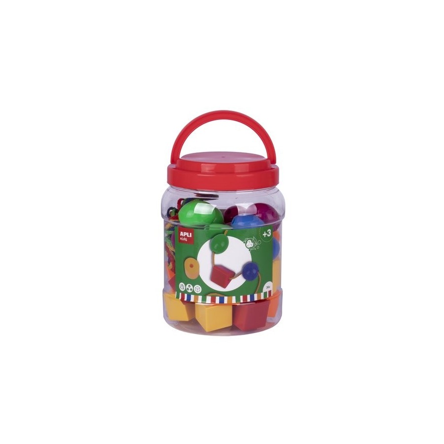 JUEGO EDUCATIVO APLI KIDS FORMAS ENSARTABLES BOTE DE 36 UD.
