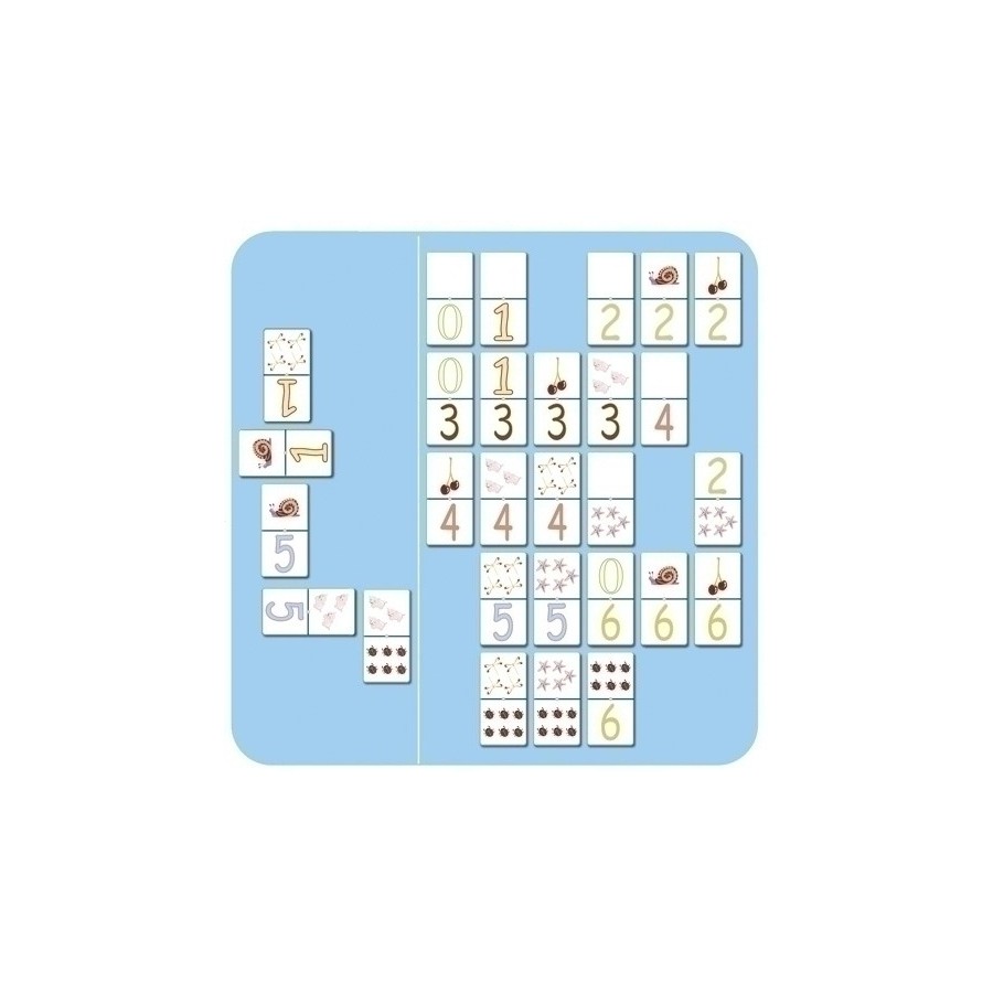 JUEGO KLUGER DOMINO NUMEROS GIGANTES 6 FICHAS 4,5x9 CM