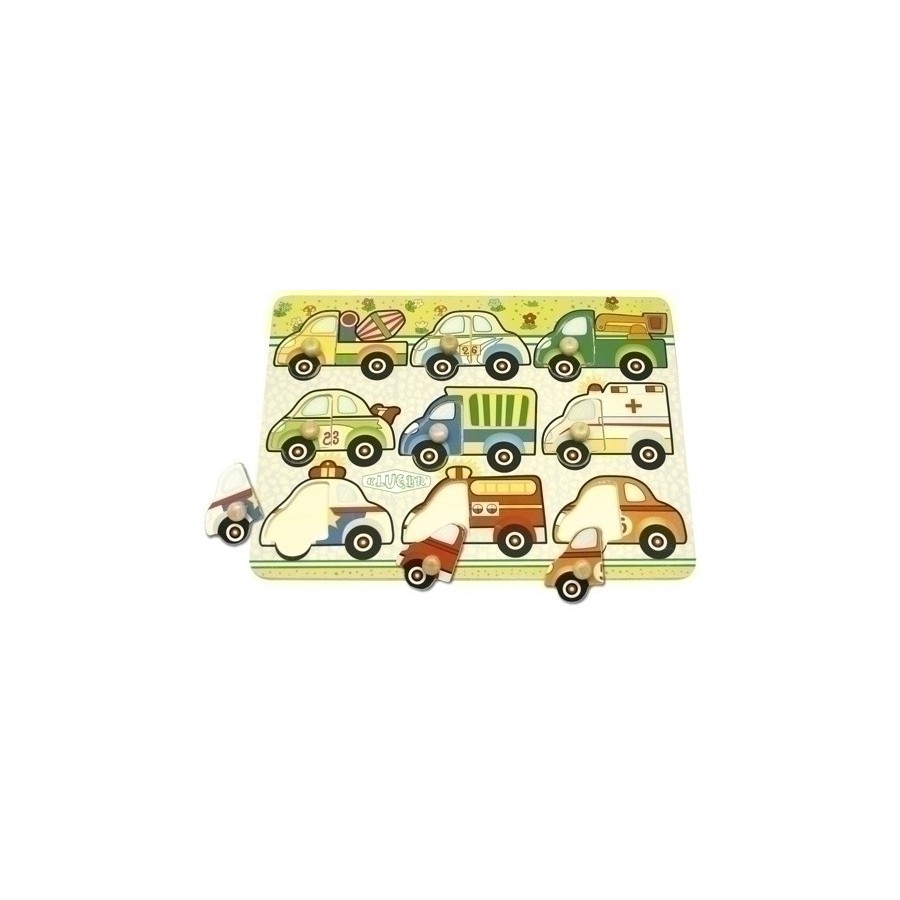 JUEGO KLUGER ENSARTE 9 PIEZAS PARQUE AUTOMOVILISTICO