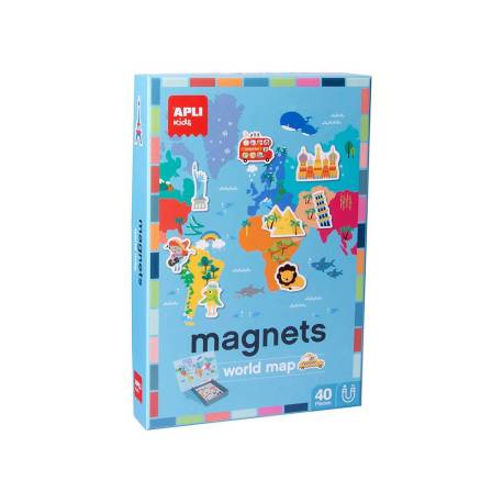 JUEGO MAGNETICO APLI MAPA MUNDI 40 PIEZAS