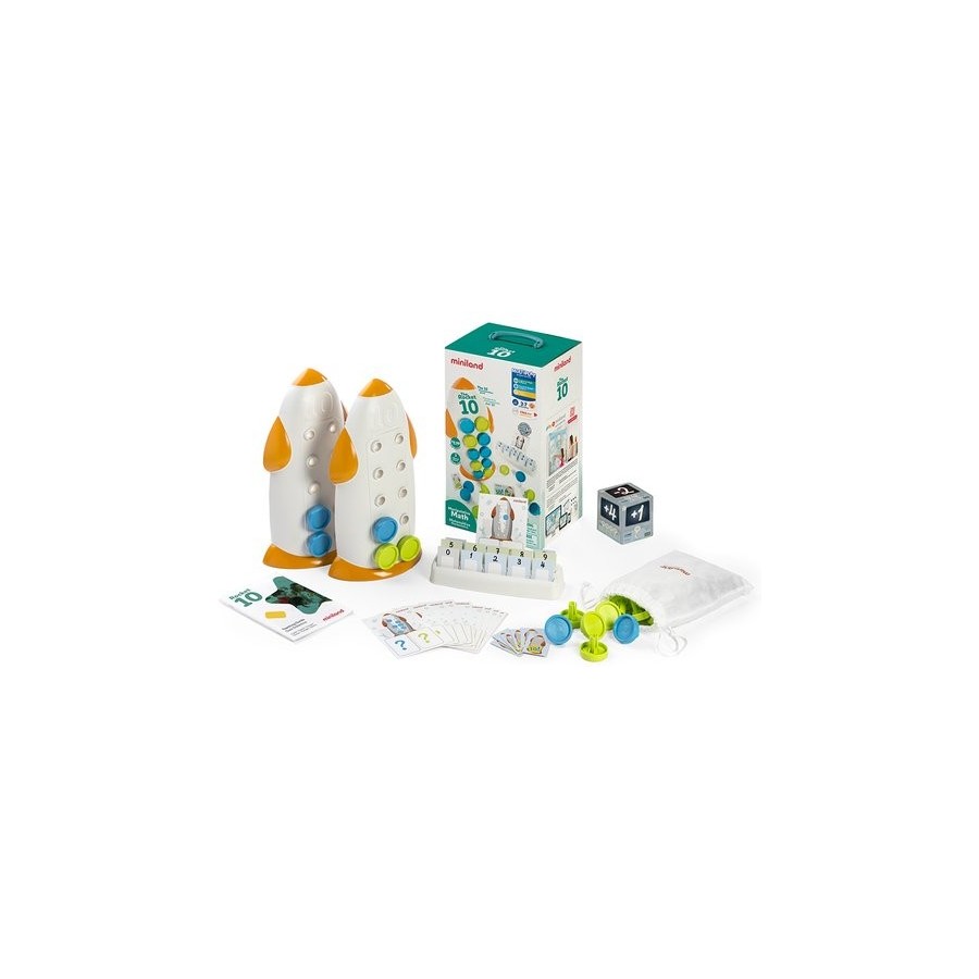 JUEGO MINILAND THE ROCKET 10 (3-7 AÑOS) (1Cohete + 40 Pinchos + 18 Tarjetas reto + 40 Tarjetas numero + 1 Dado + 1 Bolsa de tela + guia)