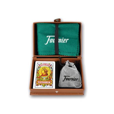 JUEGO MUS CON TAPETE CAJA POLIPIEL