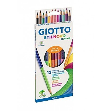 LAPICES de COLORES GIOTTO STILNOVO BICOLOR estuche de 12